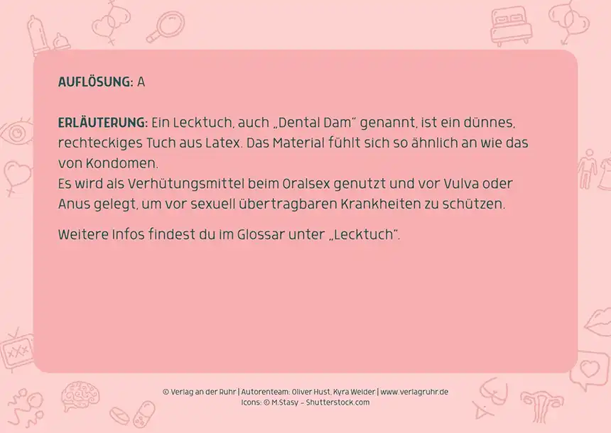 Das Sex-Quiz für Schule und Jugendarbeit